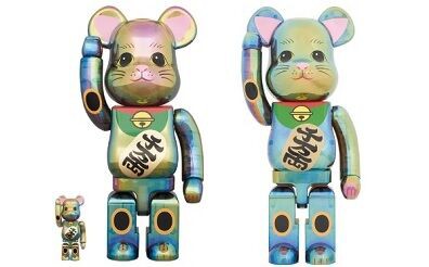 BE@RBRICK 招き猫 黒透明メッキ 1000％ - その他