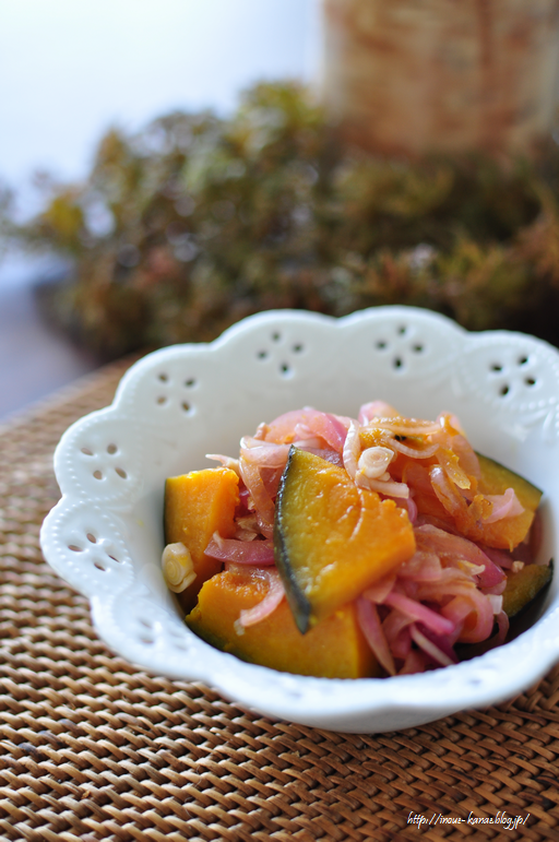 カボチャと紫玉ねぎのツナサラダ : 井上かなえオフィシャルブログ