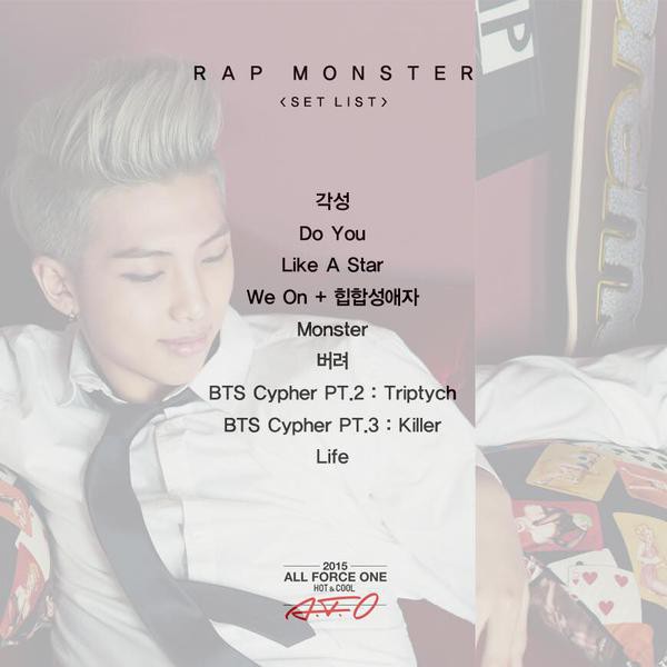 2015 ALL FORCE ONE」出演！！RM・SUGA・J-HOPE！！☆防弾少年団