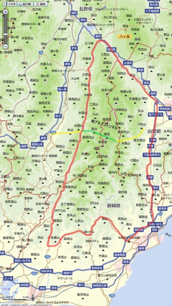 21年8月29日 E52中部横断自動車道の山梨県 静岡県区間が全線開通 南アルプスの壁が気になる かわうそ だもんで