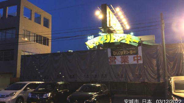 びっくりドンキー安城店 安城市新田町 深夜営業のハンバーグレストラン 木製メニュー板 と シーハーハーサラダ の廃止にびっくり かわうそ だもんで