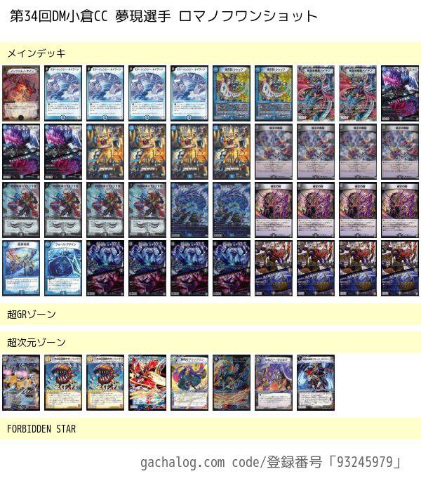 高レートロマノフワンショットデッキ CS優勝 5Cロマノフワンショット（オリジナル）｜PoA