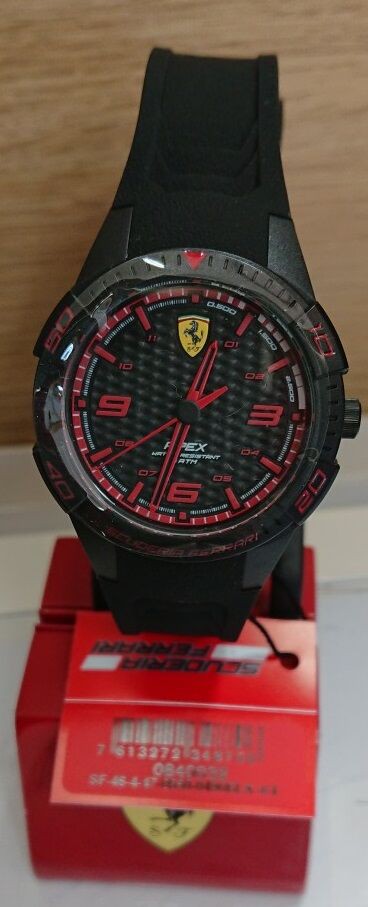 次*ー様 Ferrari カーボン調ダイヤル 時計 Yahoo!オークション -「フェラーリ」(3針（時、分、秒