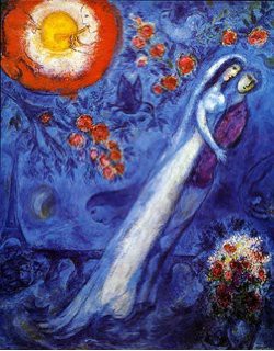 Marc Chagall ダンス　マルクシャガール　絵画 マルク シャガール絵画「ダンスとサーカス」額縁4色選択可能