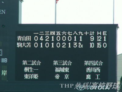 駒苫奇跡のサヨナラ 3年連続ベスト8 Thp Blog 熱闘 高校野球