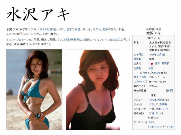 水沢アキ　ヌード写真 