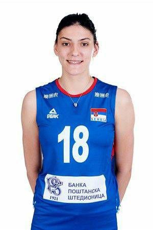 直筆サイン入り写真 ティヤナ・ボシュコビッチ バレーボールセルビアSA