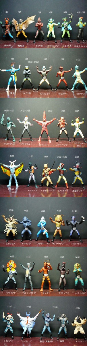 HG仮面ライダー ショッカー怪人・リスト」 : 怪獣フィギュア