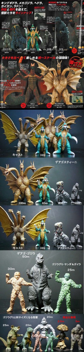 1/700統一スケール」東宝怪獣コレクション : 怪獣フィギュアコレクター日記