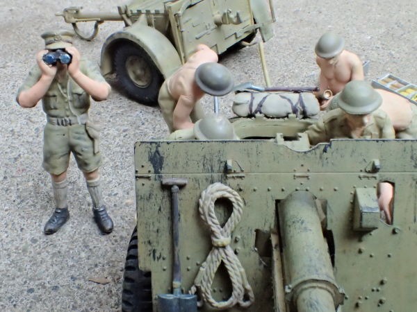 ◉25ポンド砲 （TAMIYA 1/35 MM46）1974年製作 : T.M.のプラモMUSEUM
