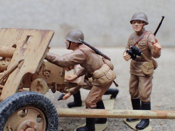 DINKY野戦砲3点セット ◉76.2mm野砲 ZIS-3 （ITALERI 1/35）1976年ごろに製作し、2022