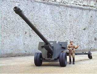 戦争写真 兵士と大砲 セピア調 戦前高射砲 戦争写真 兵士と大砲