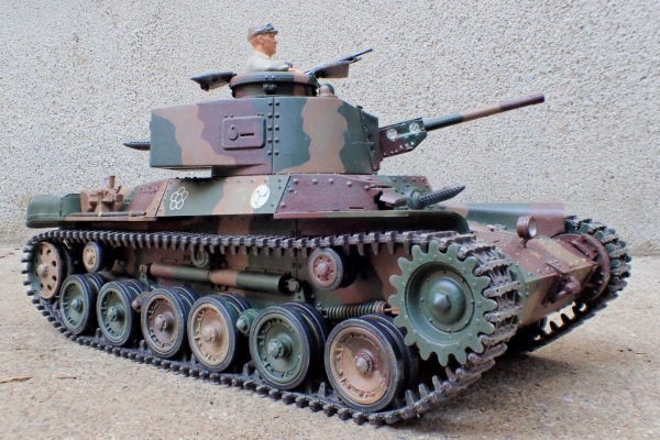 ◉九七式中戦車チハ改（TAMIYA 1/35 MM137）1987年製作 : T.M.のプラモMUSEUM