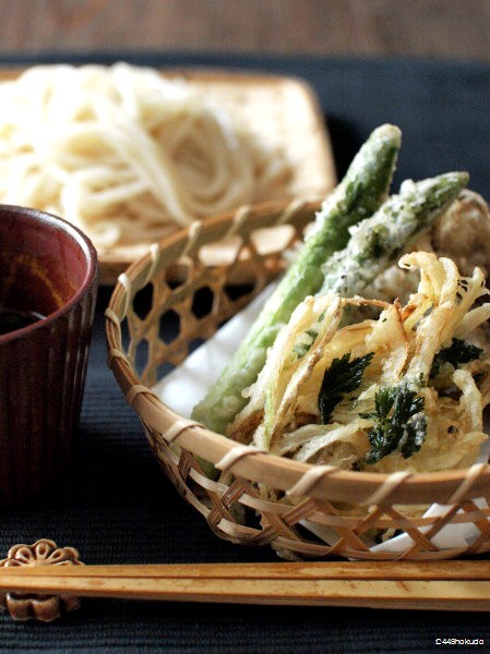 おうち天ぷら 野菜天ざるうどん ４４食堂 よんよんしょくどう 滋味ごはん ときどき甘味