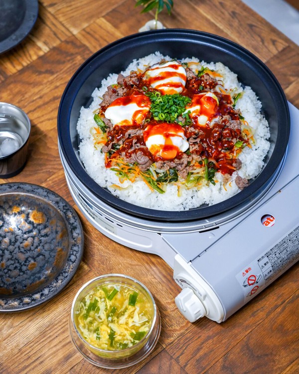 まるとなか　2口 満足度大◎ホットプレートで簡単ビビンバ！（レシピ）と、今日の