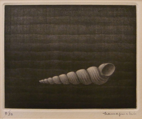 浜口陽三　銅版画　巻貝 浜口陽三 銅版画 巻貝 - メルカリ