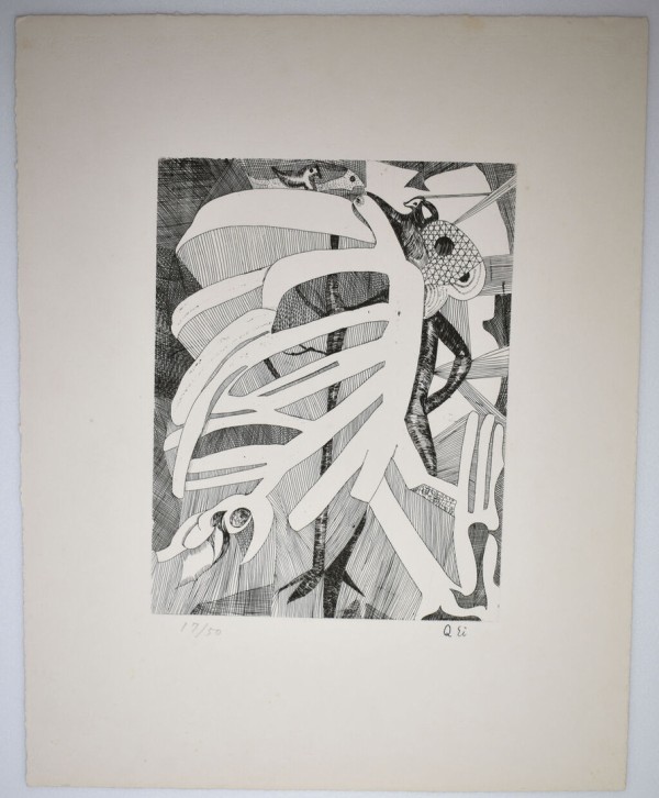 特注生産瑛九「ポエム」（1969年刷：池田満寿夫) 銅版画、エッチング