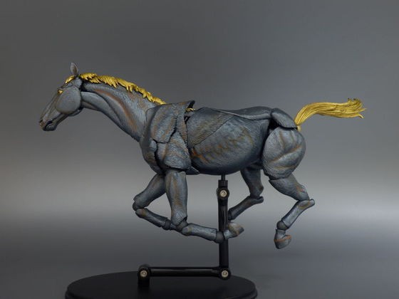 ※下顎無し　KT Project KT-007 タケヤ式自在置物 馬 鉄錆地調 タケヤ式自在置物 KT-007 馬（うま） 鉄錆地調｜KTプロジェクト