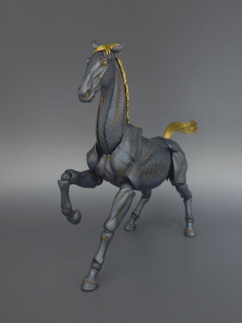 海洋堂 KT Project KT-007 タケヤ式自在置物 馬 -鉄錆地調