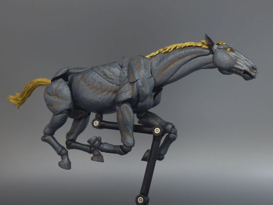 海洋堂 KT Project KT-007 タケヤ式自在置物 馬 -鉄錆地調