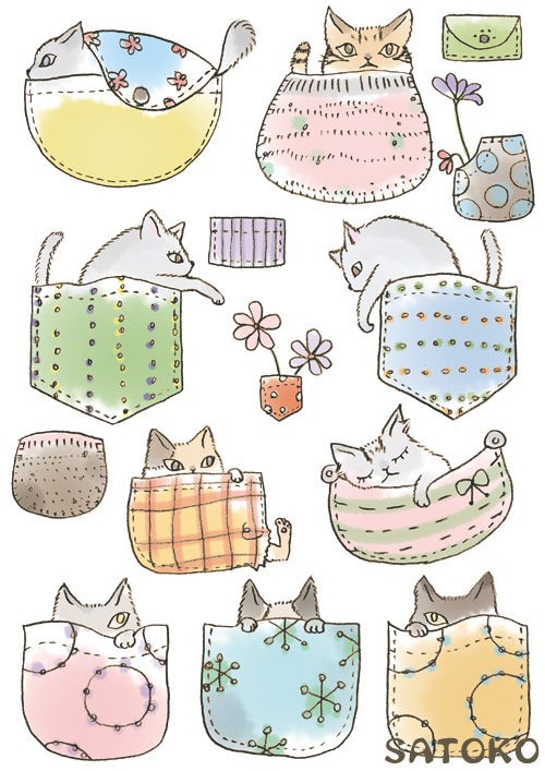 ねこポケット Tokotokoイラストさんぽ道