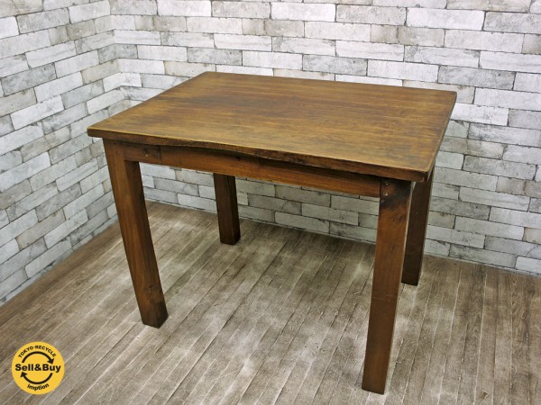 ヒッカドゥワ HIKKADUWA チーク 無垢材 ダイニングテーブル ワーク