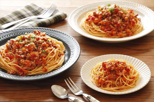 お子さまミートソーススパゲッティ 保育園で働いていた管理栄養士藤原朋未がお届けする ママ楽ごはん