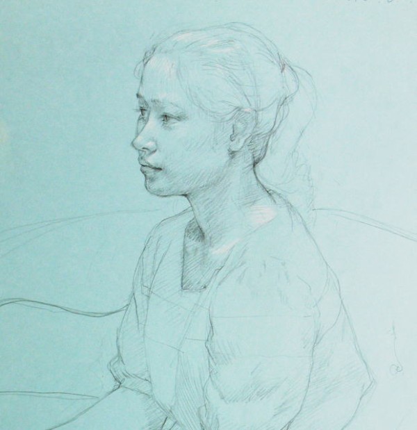 画家の好みは美人か桜か デッサン画 横顔 デッサン画は楽しく 絵画と雑文