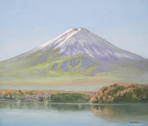 富士山に魅入られた画家（油絵 河口湖） : デッサン画は楽しく（絵画と 