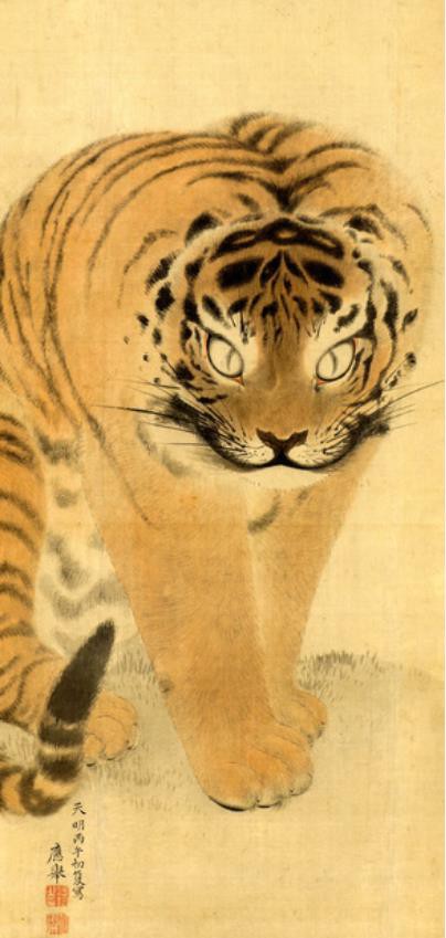 金刀比羅宮表書院NO3 虎の間に描かれた円山応挙の虎は猫のように