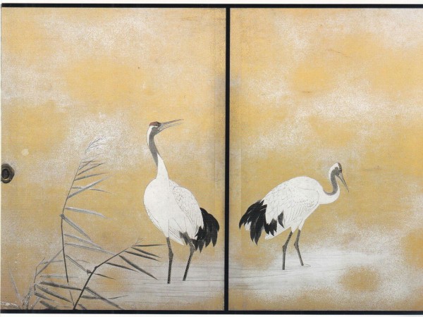 金刀比羅宮表書院NO2 鶴の間には、背景がほとんど描かれず鶴が