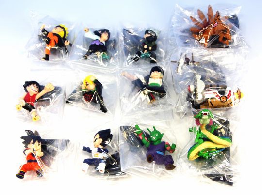 【新品未開封】ワンピース　ドラゴンボール　ナルト　ミニフィギュア 9点セット ジャンプ40周年記念 ドラゴンボール NARUTO ワンピース