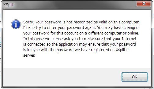 Xsplit ログイン できない件 ニコ生 連絡用