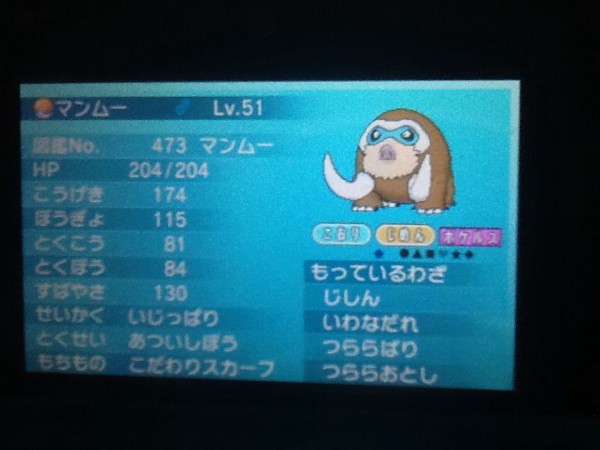 マンムー メガリザスタン ダブル用パーティ トロの日記 Game Main