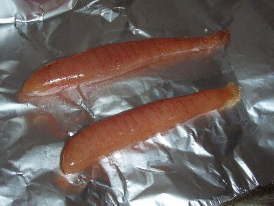 珍味 トビコ トビウオの卵巣 と その塩焼き そして夕餉の 野菜ハンバーグ ６種 である 椿道旅館だより