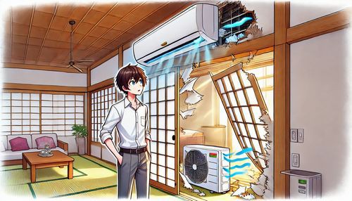 障子（クーラーはつきません）月曜日まで 障子の隙間でエアコンが効かない？冷暖房効果を下げる原因と対策法