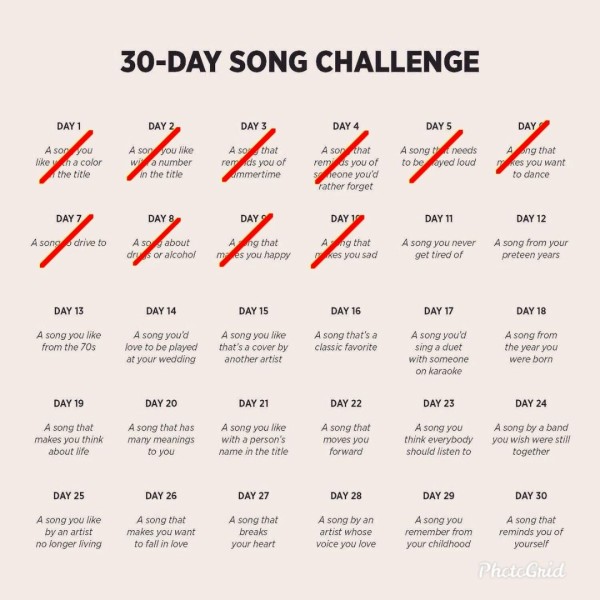 30 Day Song Challenge Vol 2 30dayssongchallenge 喜怒音楽 きど