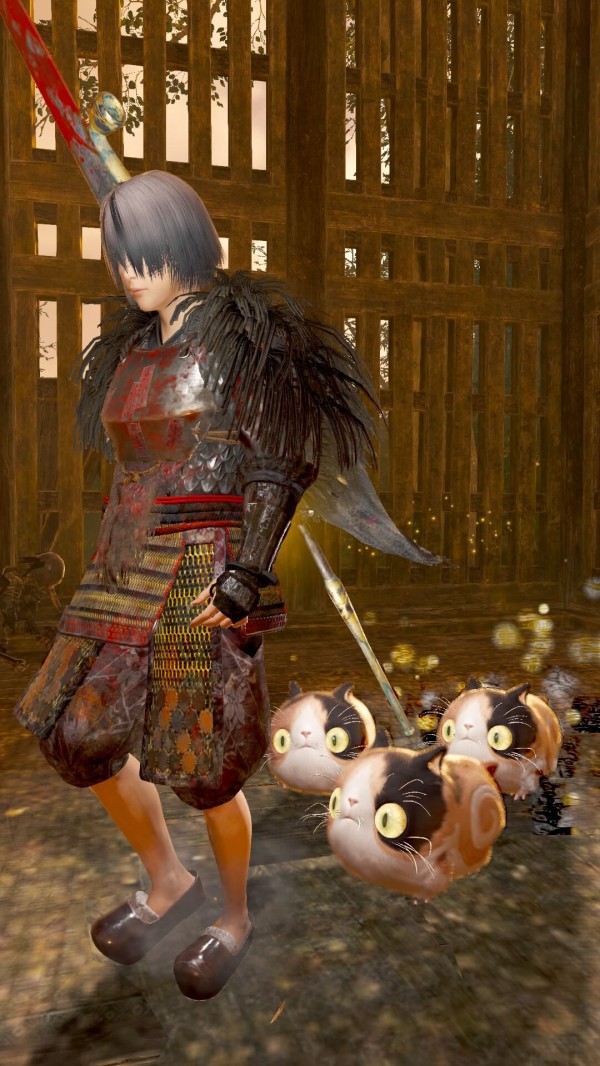 フォトモード 仁王２ 写真館 居合 桜 身振り すねこすり編 戦国死にゲー 喜怒音楽 きどおとらく