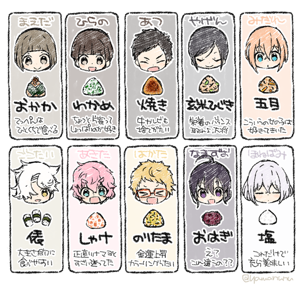 刀剣乱舞 粟田口短刀と脇差達のおにぎりの具を考えてみた とある審神者 とうらぶ速報 刀剣乱舞まとめブログ