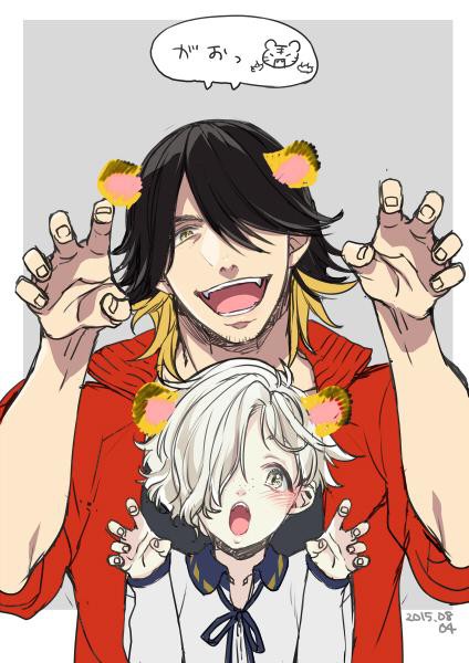 刀剣乱舞 イラストレーターの すめらぎ琥珀 さんが長曽祢虎徹と五虎退のイラストを描いてくれたぞおおお とうらぶ速報 刀剣乱舞まとめブログ