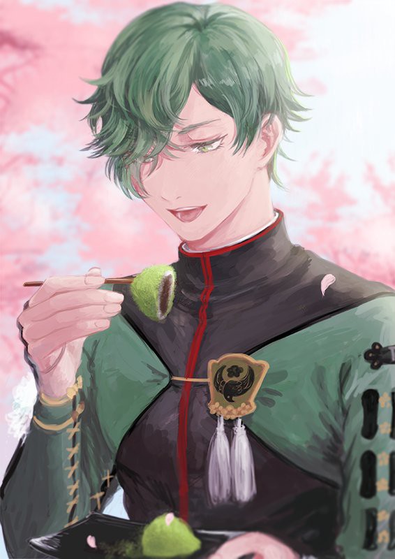 刀剣乱舞 鶯餅を食べる鶯丸 とある審神者 とうらぶ速報 刀剣乱舞まとめブログ 刀剣乱舞 鶯餅を食べる鶯丸 とある審神者 とうらぶ速報 刀剣乱舞まとめブログ