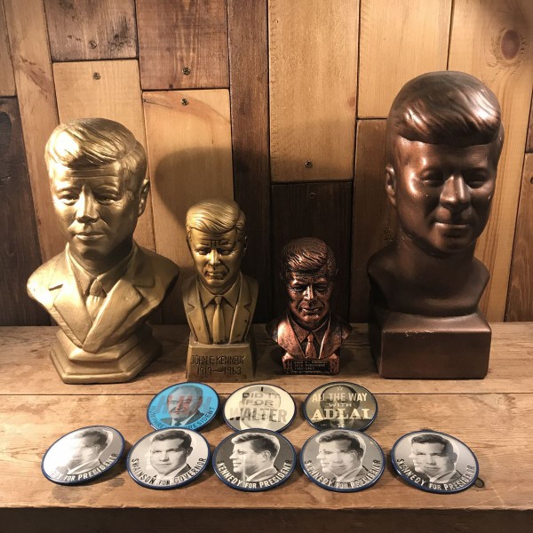 60s〜アメリカアンティークケネディ大統領の金属製胸像USA製 60s〜アメリカアンティークケネディ大統領の金属製胸像USA製
