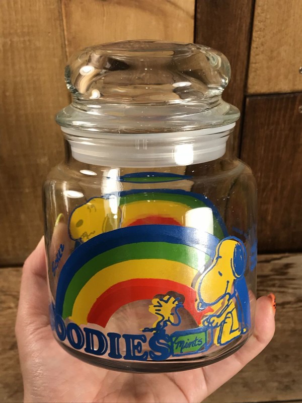 【レア】Anchor Hocking スヌーピー\"GOODIES\"ジャー(M) レア】Anchor Hocking スヌーピー GOODIES ジャー(M) キッチン・食器