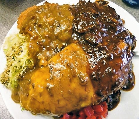 豊ちゃん オム カツのっけ ほか 春は築地で朝ごはん