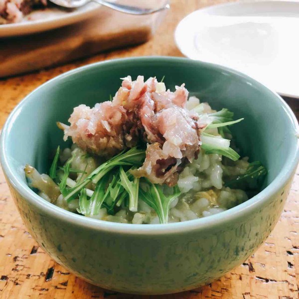 館山でトモショク アジさばいて なめろうと あら汁を作り ごぼう雑炊で朝食 ツネホステル館山で ビストロパパ パパ料理のススメ