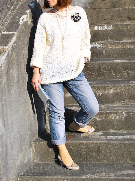 B S Sacoの白ニット あと2枚です タプレ ファッションブログ 40代 50代の洋服選び 毎日がお洒落曜日