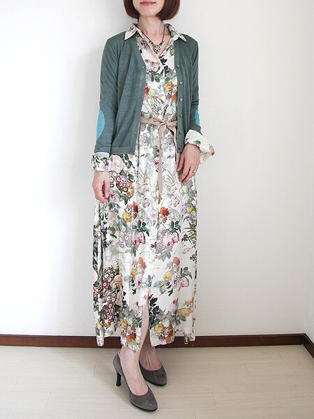 イタリア製のワンピースはロング丈が嬉しい タプレ ファッションブログ 40代 50代の洋服選び 毎日がお洒落曜日