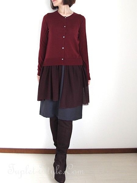 秋に着たくなる色 ボルドー タプレ ファッションブログ 40代 50代の洋服選び 毎日がお洒落曜日