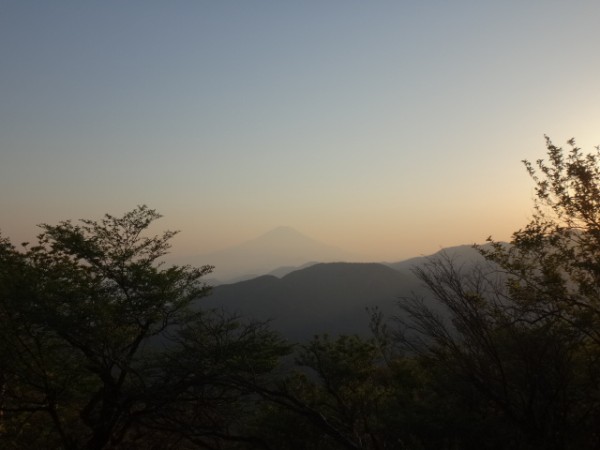 夜登山で山頂から見下ろす打ち上げ花火 いせはら芸術花火大会 第一曜日