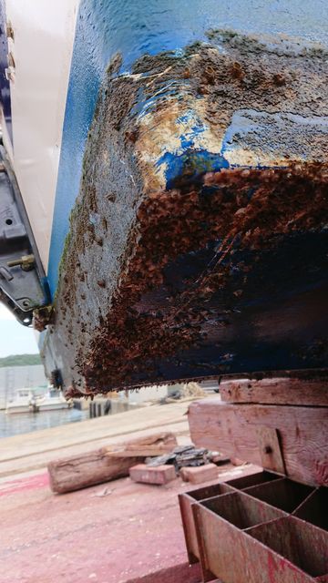 高圧洗浄で爽快にフジツボ除去 船底掃除やってきた 船底塗料の影響も調べてみた ルアーフィッシングジャーナル